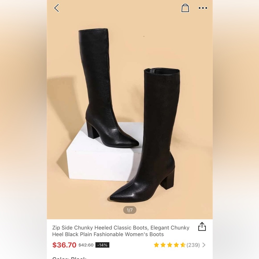 Shein boots never worn!
